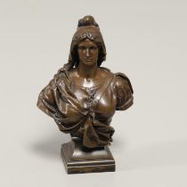 AFTER JEAN GAUTHIER - BRONZE ART NOUVEAU BUST.