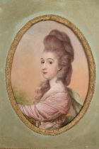 JOHN DOWNMAN, ARA (1750-1824). His circle. PORTRAIT OF A LADY.