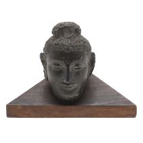 ANTIQUITY INTEREST - GANDHARAN INDIAN CARVED BUDDHIST HEAD.