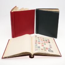 THREE STAMP ALBUMS - GREAT BRITAIN, COMMONWEALTH & WORLD STAMPS.