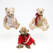 VINTAGE TEDDY BEARS INCLUDING STEIFF, FARNELL & MERRYTHOUGHT.
