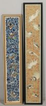 A PAIR OF CHINESE EMBROIDERED PANELS.