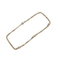 AN 18CT GOLD WOVEN LINK NECKLACE.