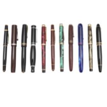 ASSORTED FOUNTAIN PENS.