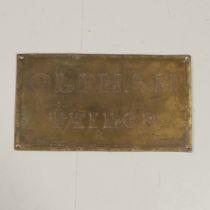 A CORNISH BRASS TAILOR'S SIGN, CIRCA 1820.