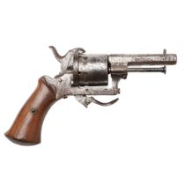 A 19TH CENTURY SIX SHOT POCKET REVOLVER.