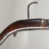 A 19TH CENTURY JAPANESE TANEGASHIMA MATCHLOCK LONG GUN.