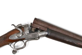 A MASSIVE 19TH CENTURY ENGLISH 8 BORE FOWLING GUN.