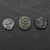 ROMAN REPUBLIC, DOUBLE LITRA. c.273-225 B.C. AND TWO OTHERS.