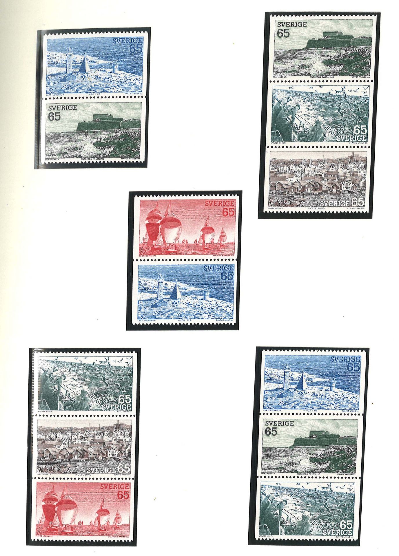 Schweden, postfrische Sammlung mit den Markenheftchen, - Blättern und Zusammendrucken aus den Jahren - Bild 3 aus 6