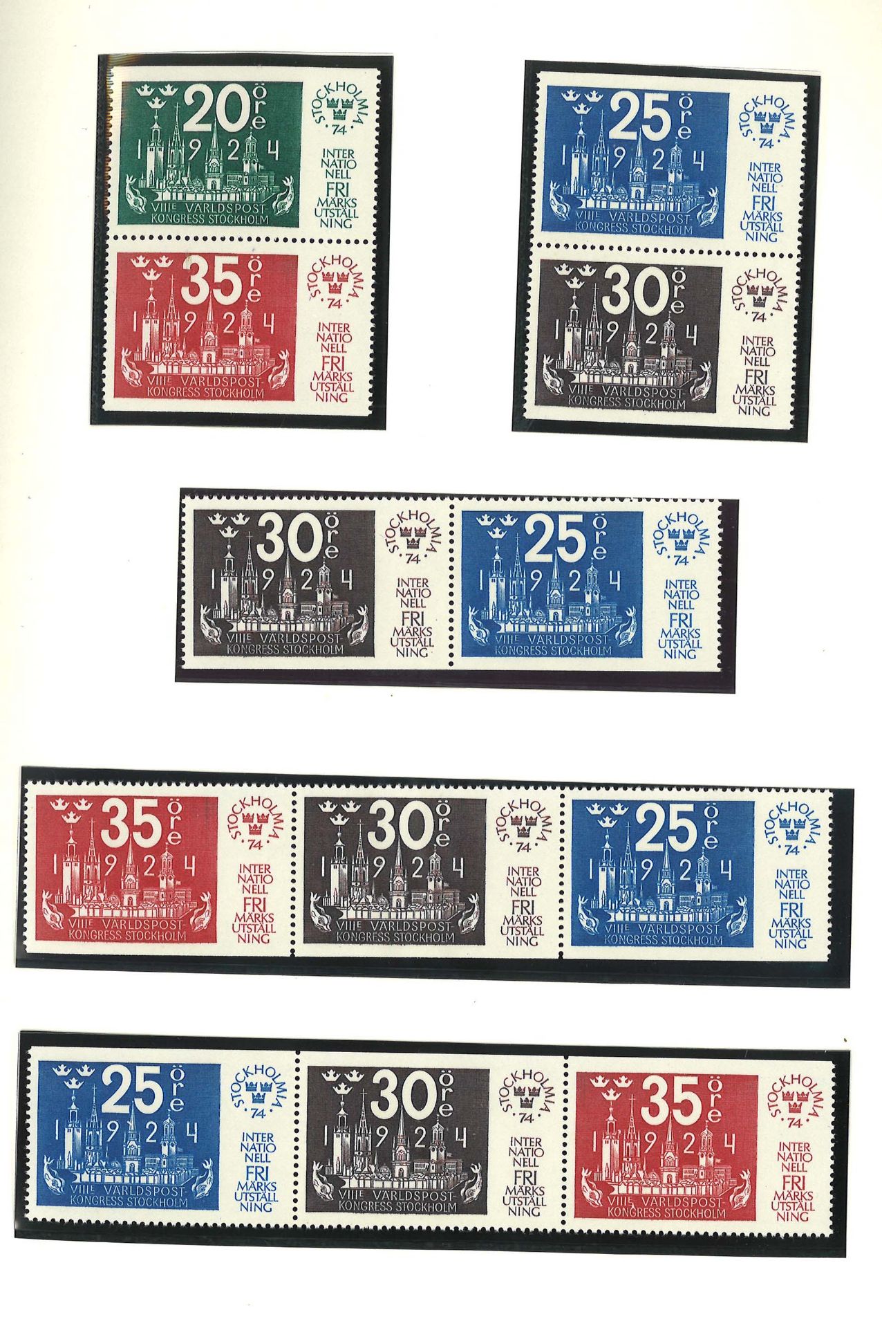 Schweden, postfrische Sammlung mit den Markenheftchen, - Blättern und Zusammendrucken aus den Jahren