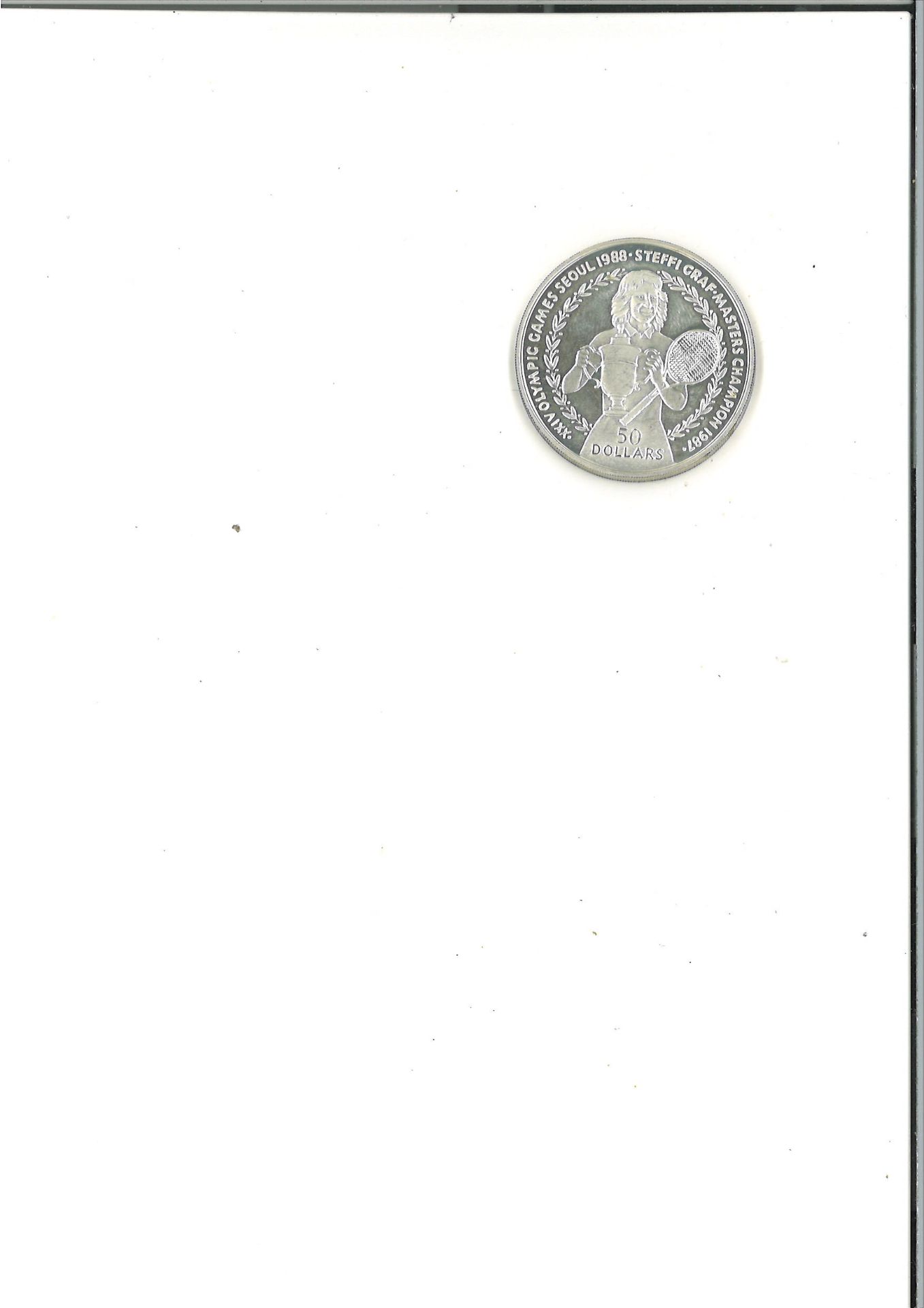 Niue. 50 Dollars Niue 1988 Steffi Graf. Silber