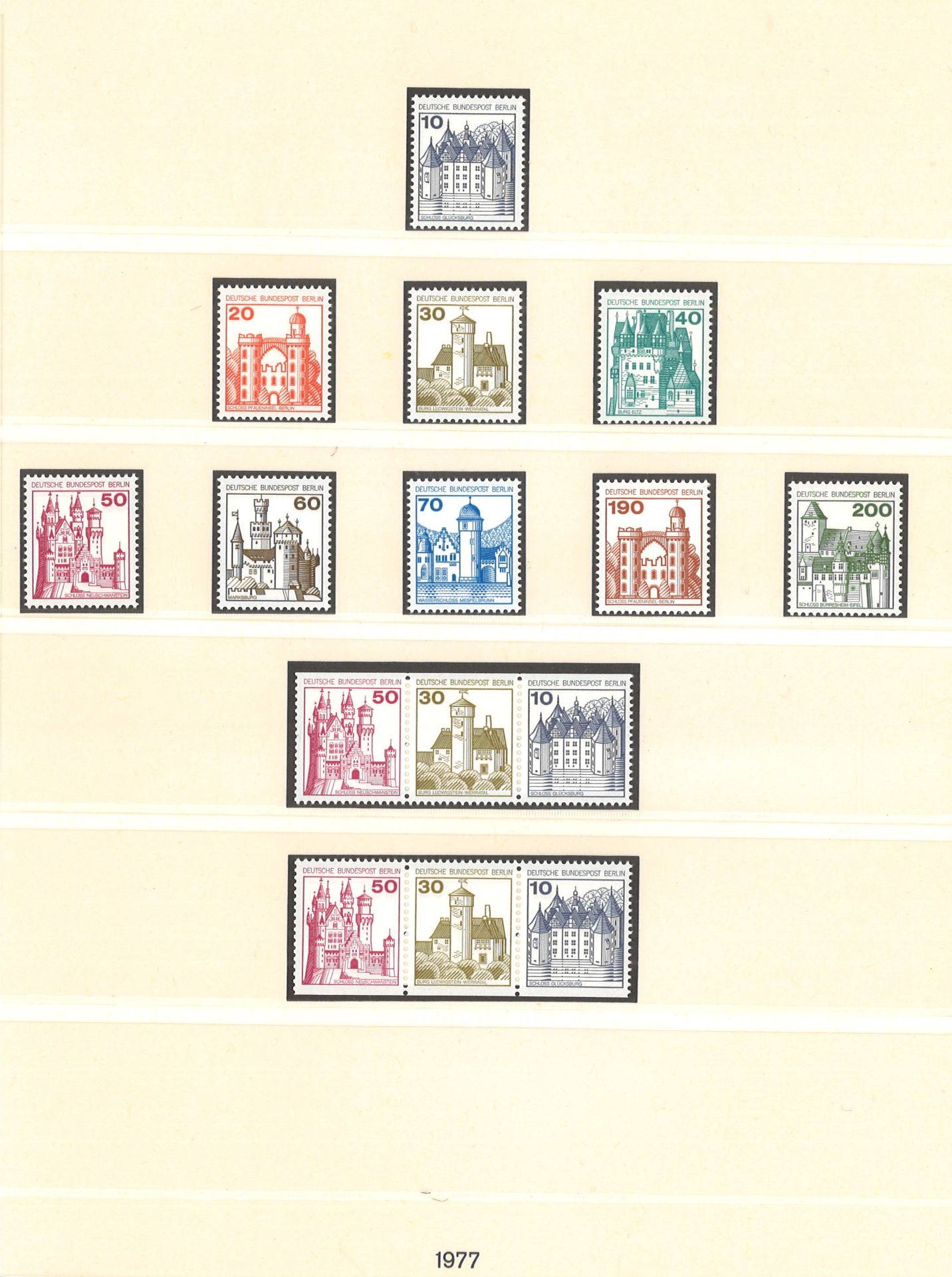 T-Lindner Vordruckalbum Berlin 1960-1990. Postfrisch besammelt, dabei auch geschnittene Werte, - Bild 4 aus 6