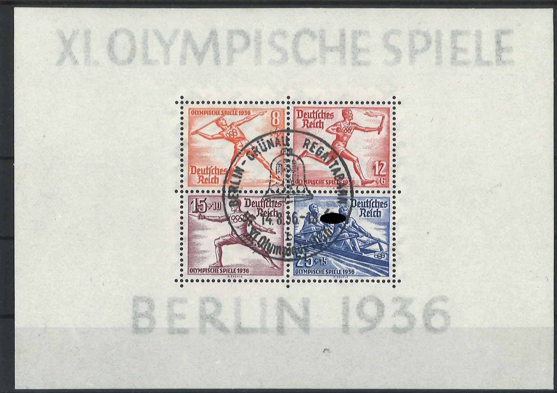 Deutsches Reich 1936, Block 6. Gestempelt.