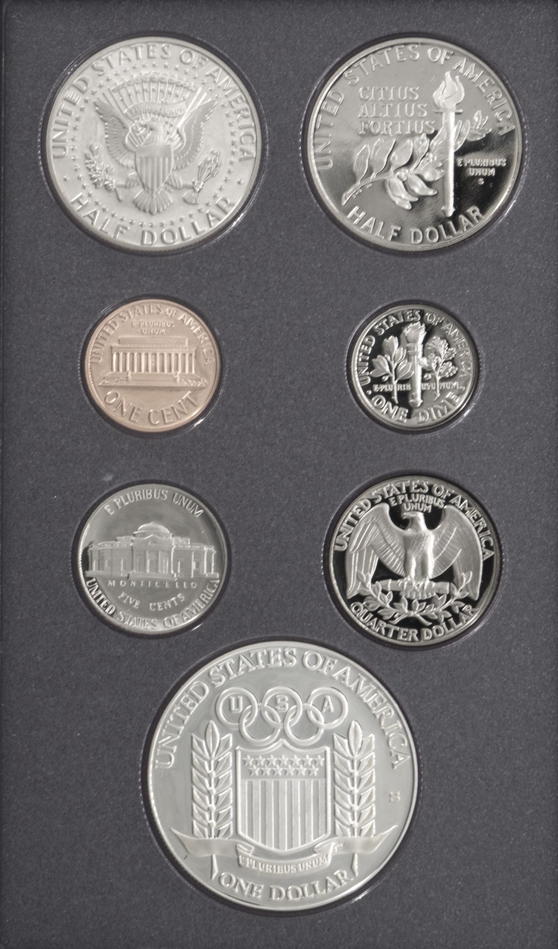 USA 1992, Prestige Set -Olympic Coins. Qualität: PP. Im Etui als Buch. mit Zertifikat. - Bild 2 aus 3