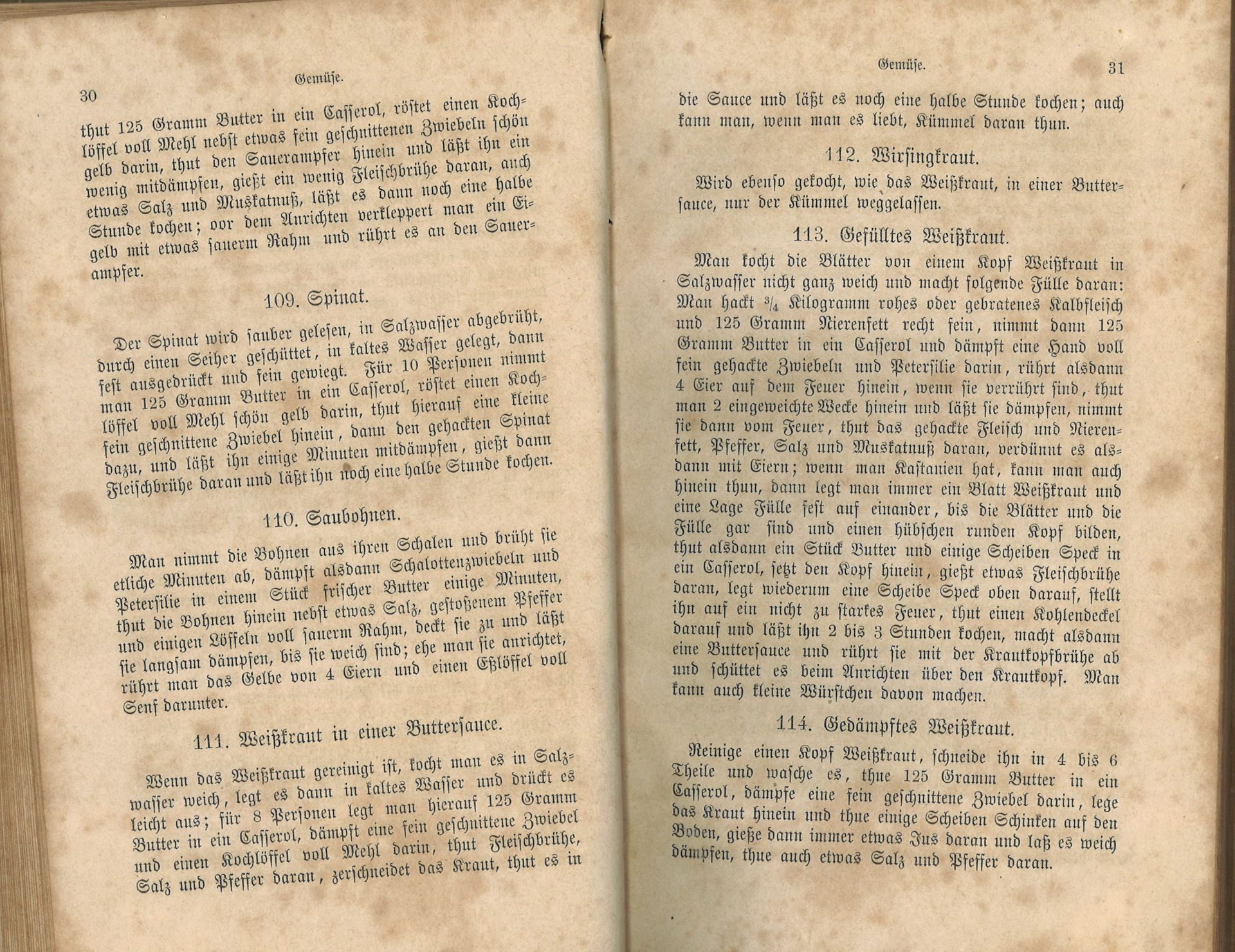 "Neues praktisches badisches Kochbuch" , Originalausgabe von 1878 mit Gebrauchsspuren und - Image 2 of 3