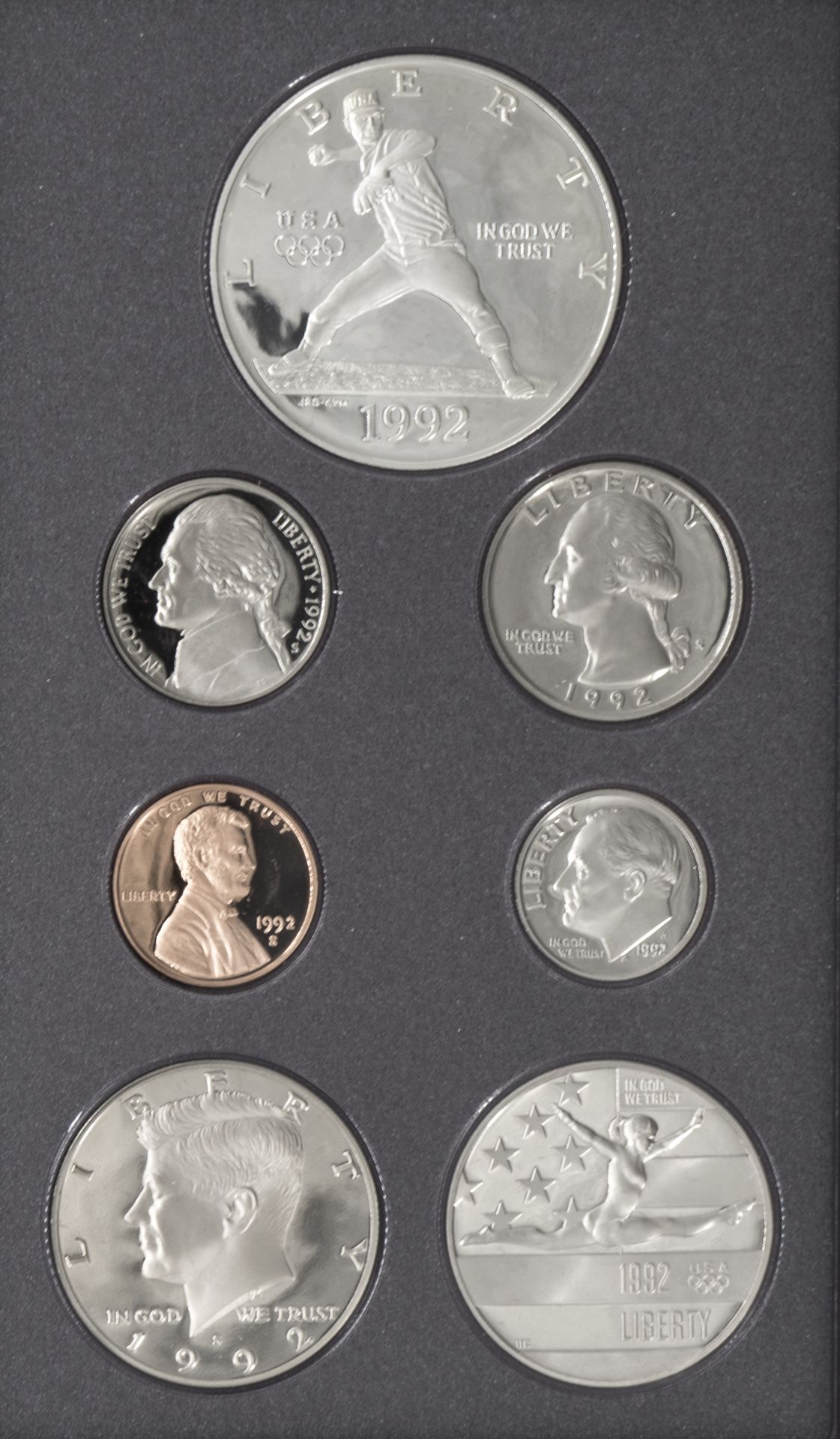 USA 1992, Prestige Set -Olympic Coins. Qualität: PP. Im Etui als Buch. mit Zertifikat.