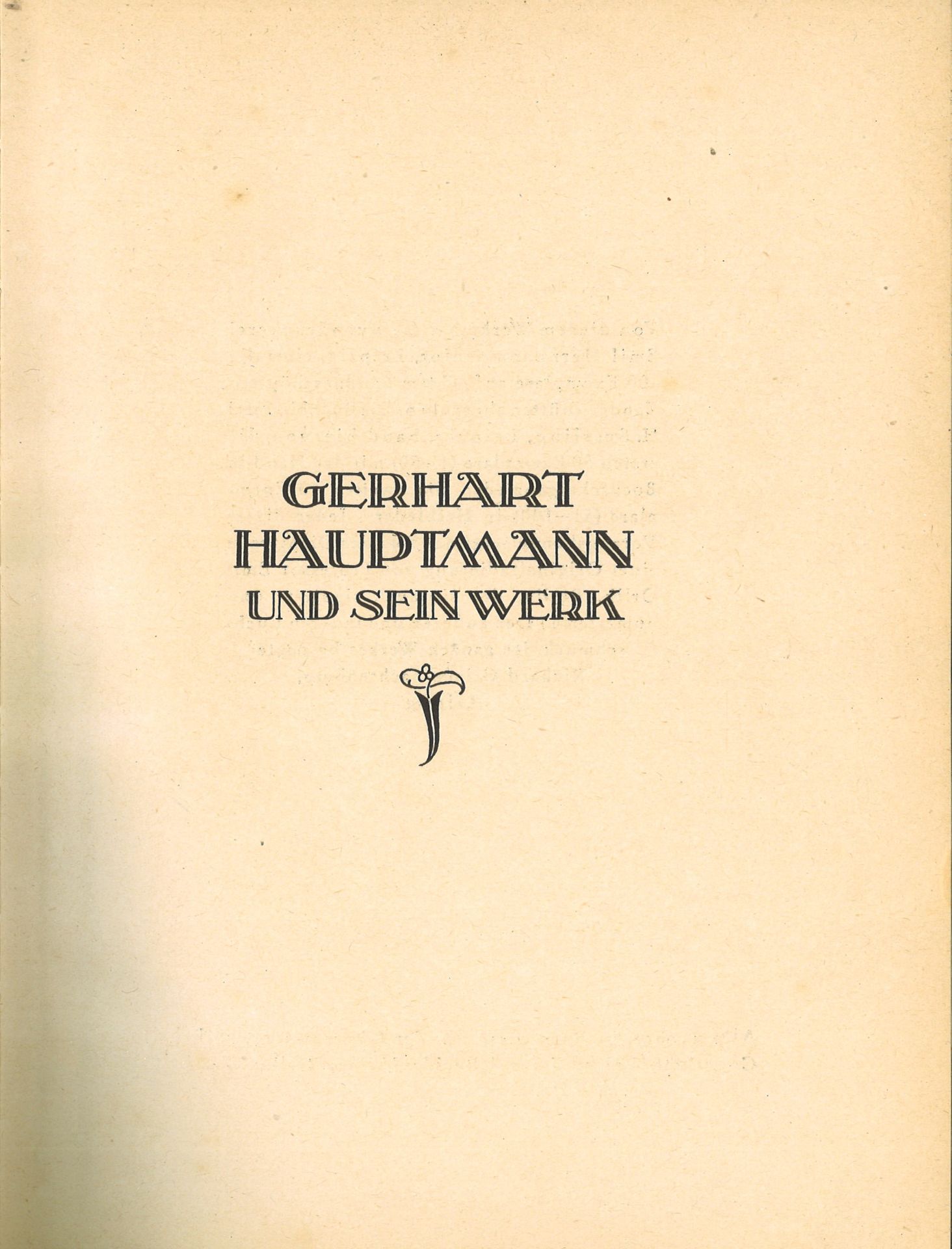 Gerhart Hauptmann und seine Werke. Original Radierung von Orlik, Emil. Limitierte Auflage von 100