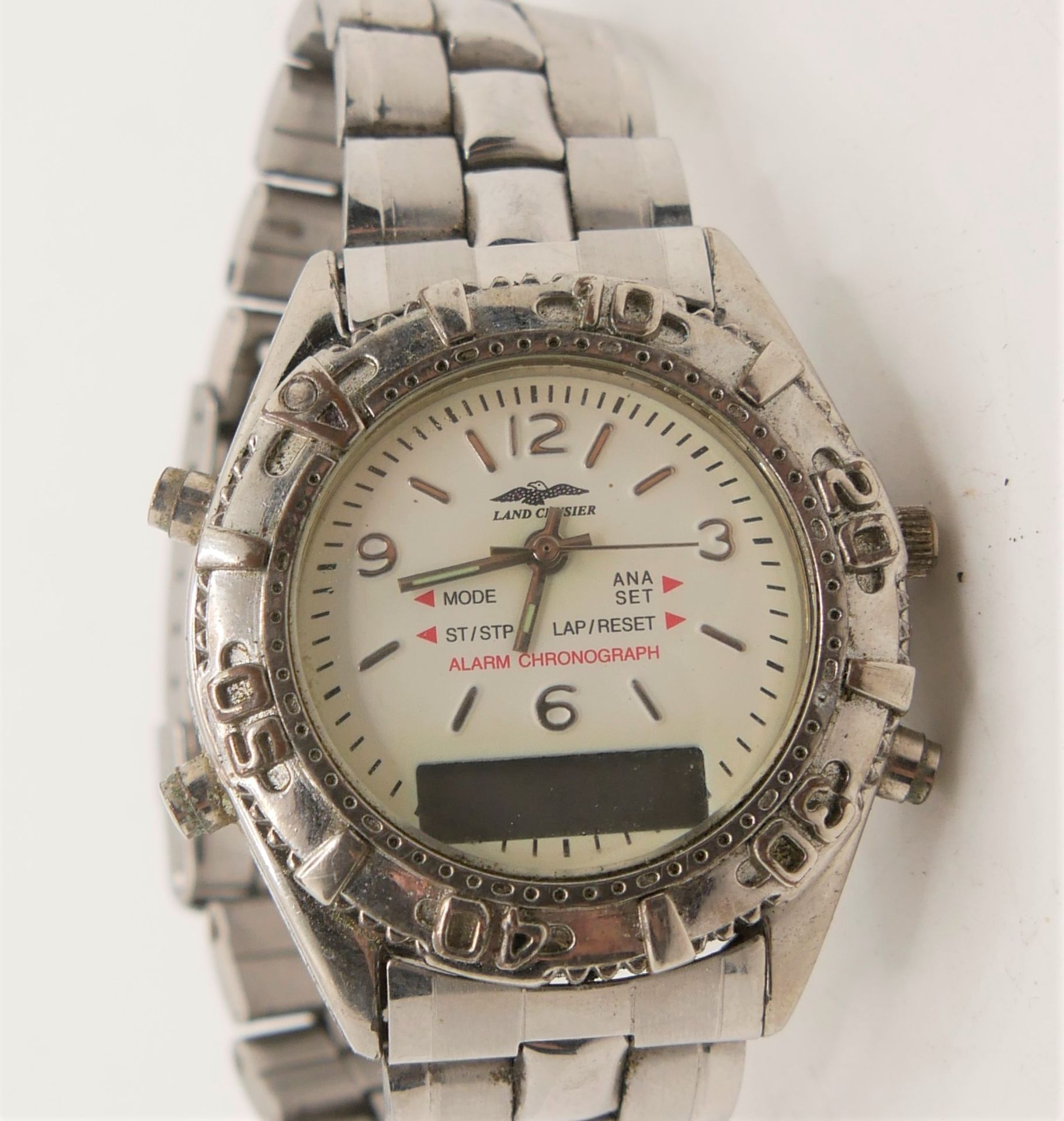 seltene Land Cruiser Herren Armbanduhr Alarm Chronograph mit Gebrauchsspuren. - Image 2 of 2