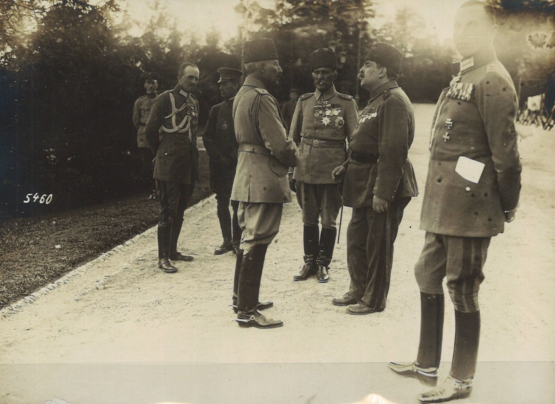 Fotografie, handgeschnitten "Besuch Kaiser Wilhelm in Konstantinopel" Original aus der Zeit. Selten.