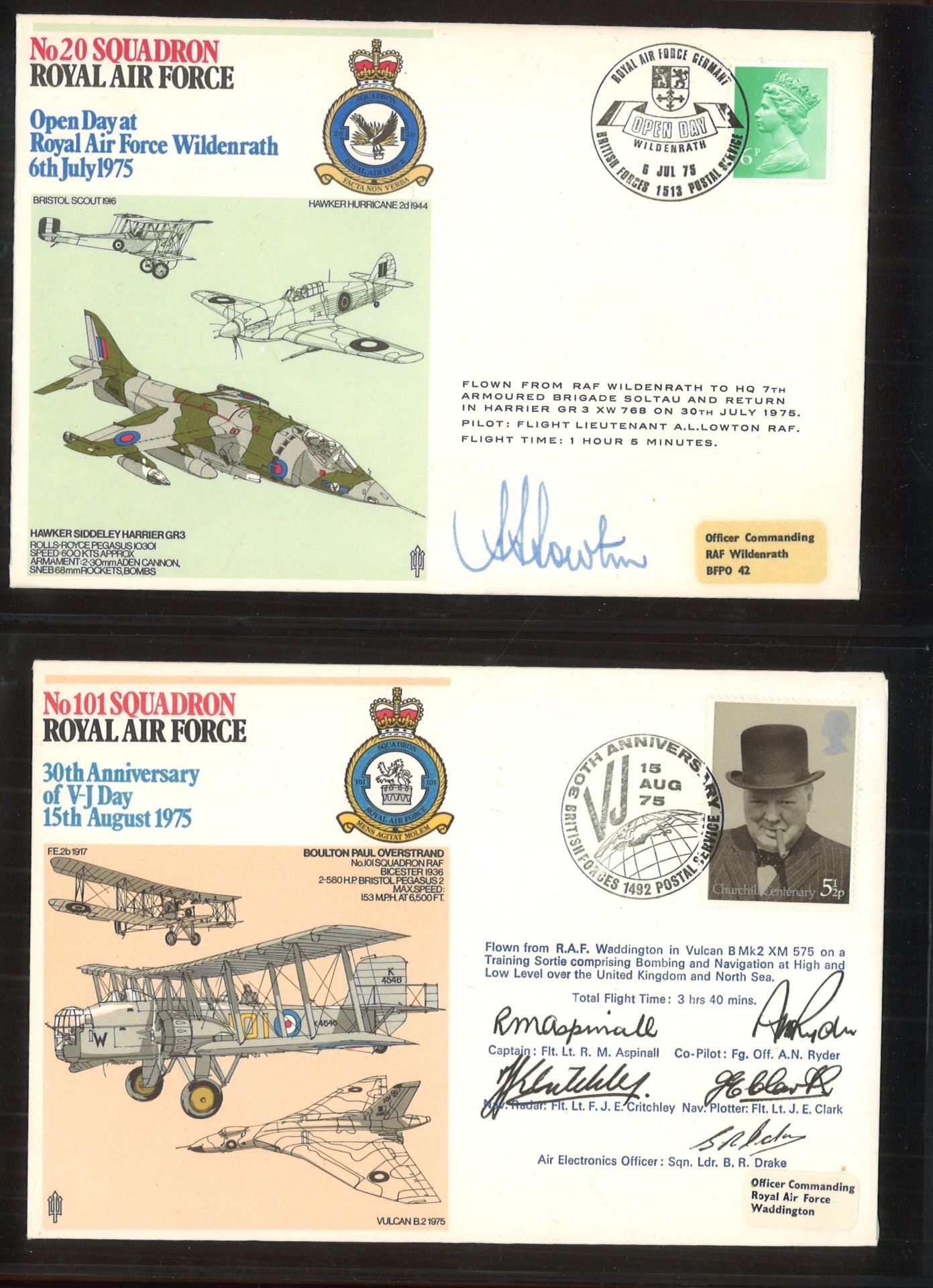 Briefealbum mit 52 Sonderbriefen Squardron Royal Air Force, alle Briefe handsigniert! schöne - Bild 4 aus 4