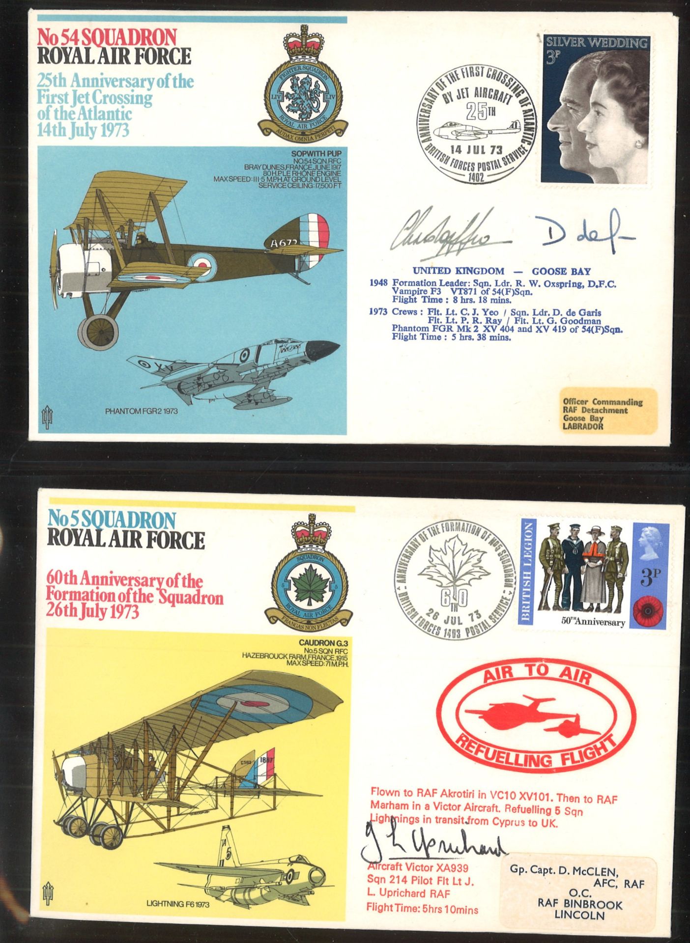 Briefealbum mit 52 Sonderbriefen Squardron Royal Air Force, alle Briefe handsigniert! schöne - Bild 2 aus 4