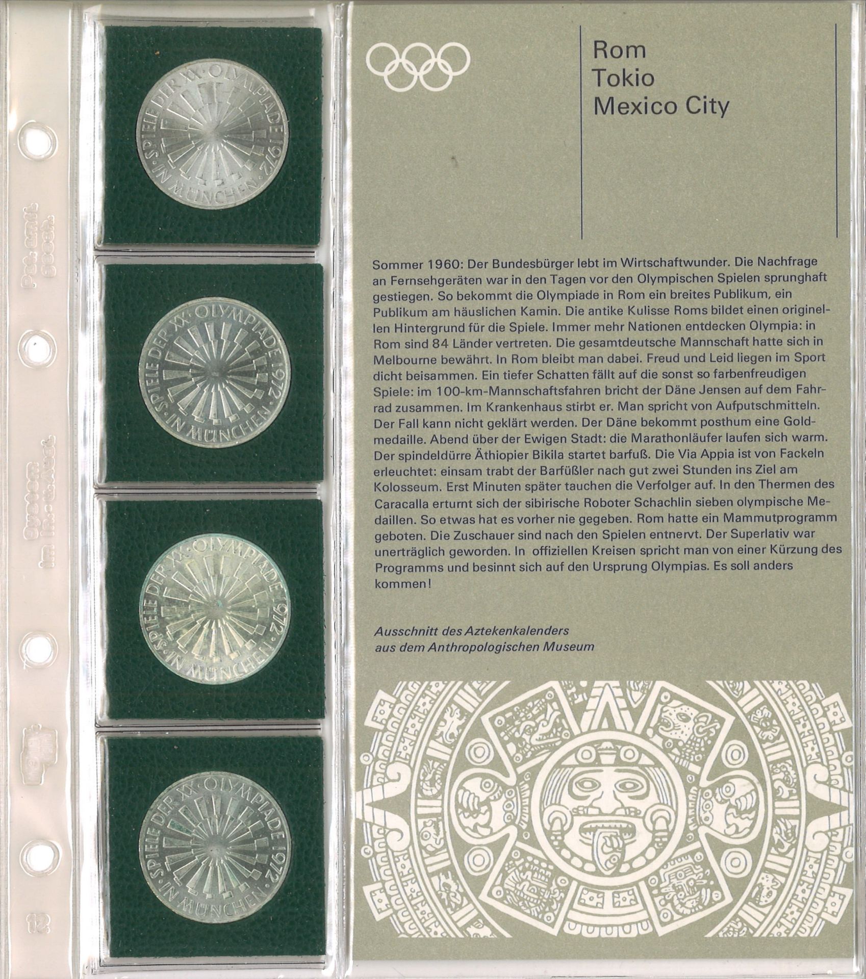 BRD Olympia, 10 Mark Sammlung aus Abobezug "Der Geist von Olympia", alle 4 Prägeanstalten. 24 - Bild 3 aus 4