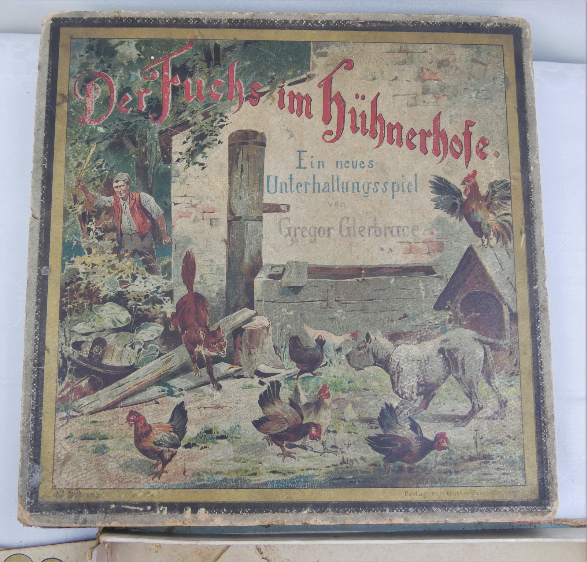 Spiel "Der Fuchs im Hühnerhofe", ein neues Unterhaltungsspiel von Gregor Glerbrace, Verlag von - Bild 2 aus 2