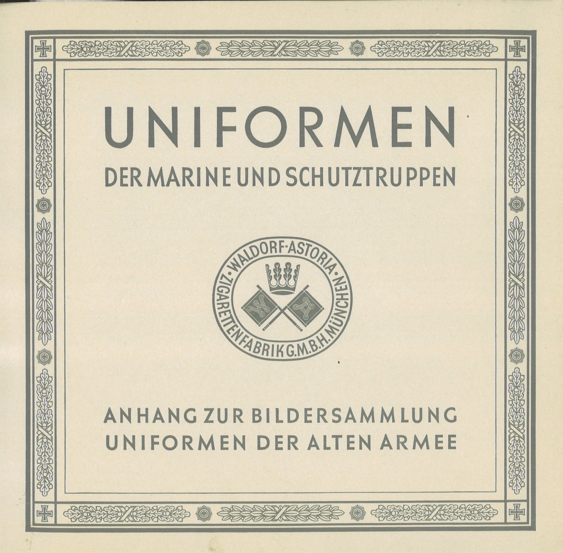 Sammelbilderalbum "Uniformen der Marine und Schutztruppen", Zigarettenfabrik, Waldorf - Astoria, - Image 2 of 3
