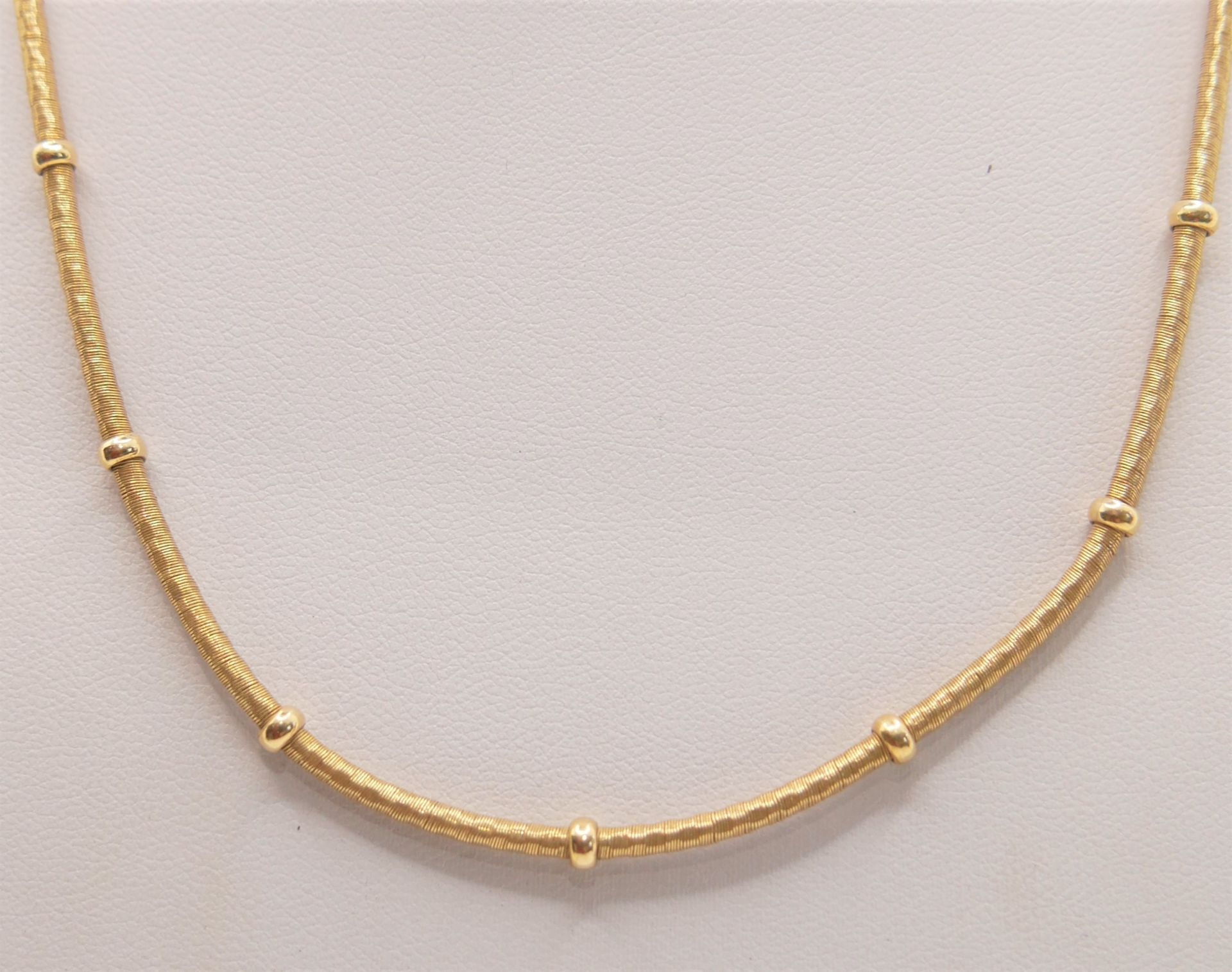 Kette/Collier, Silber vergoldet. Länge ca. 48,5 cm - Bild 2 aus 2