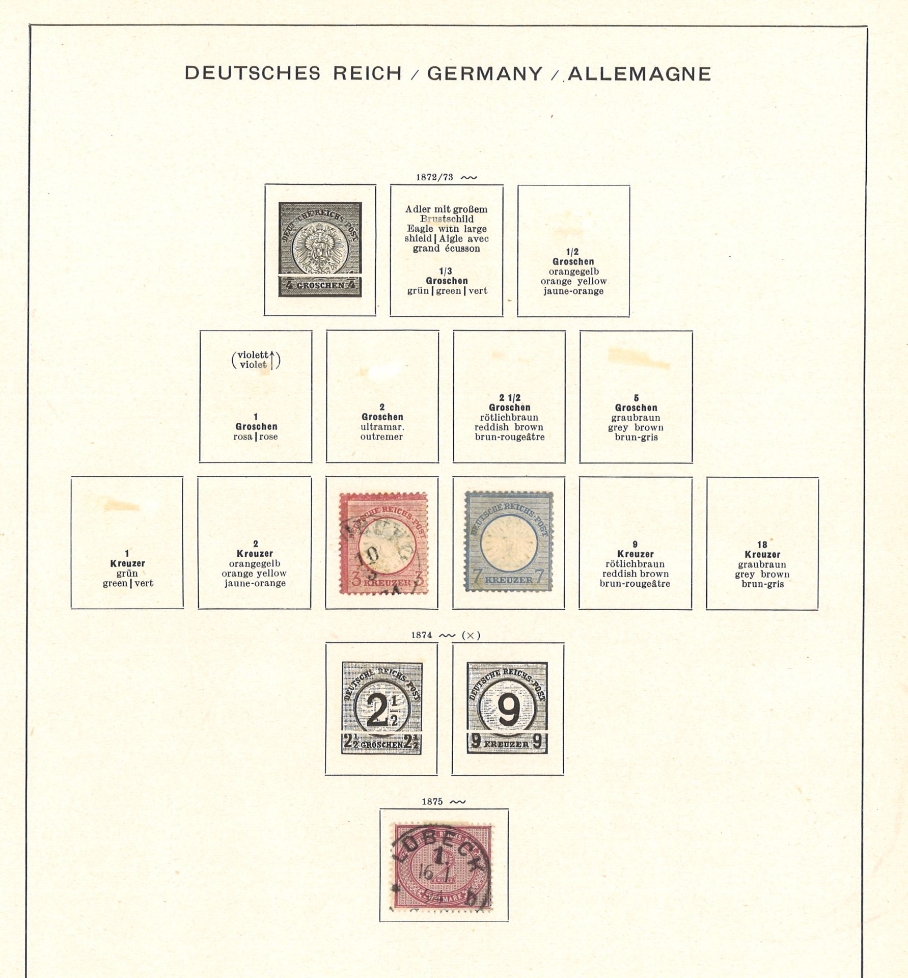 Schaubek Deutschland-Album, dabei Altdeutschland, Deutsches Reich, Böhmen und Mähren, Kolonien, - Bild 12 aus 34