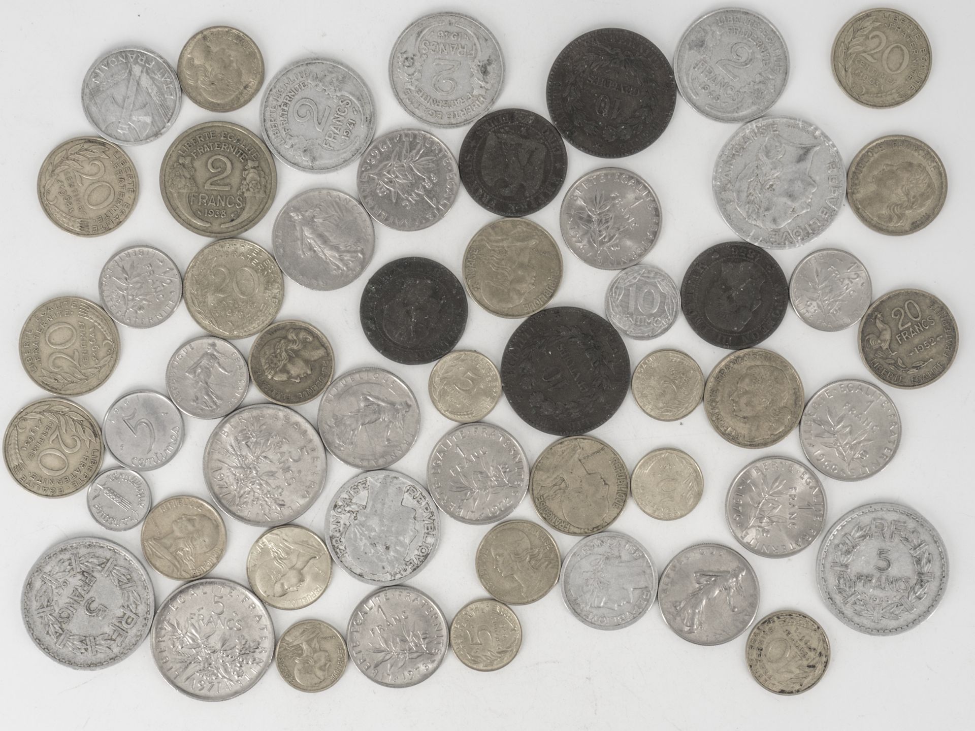 Lot Münzen aus Frankreich.