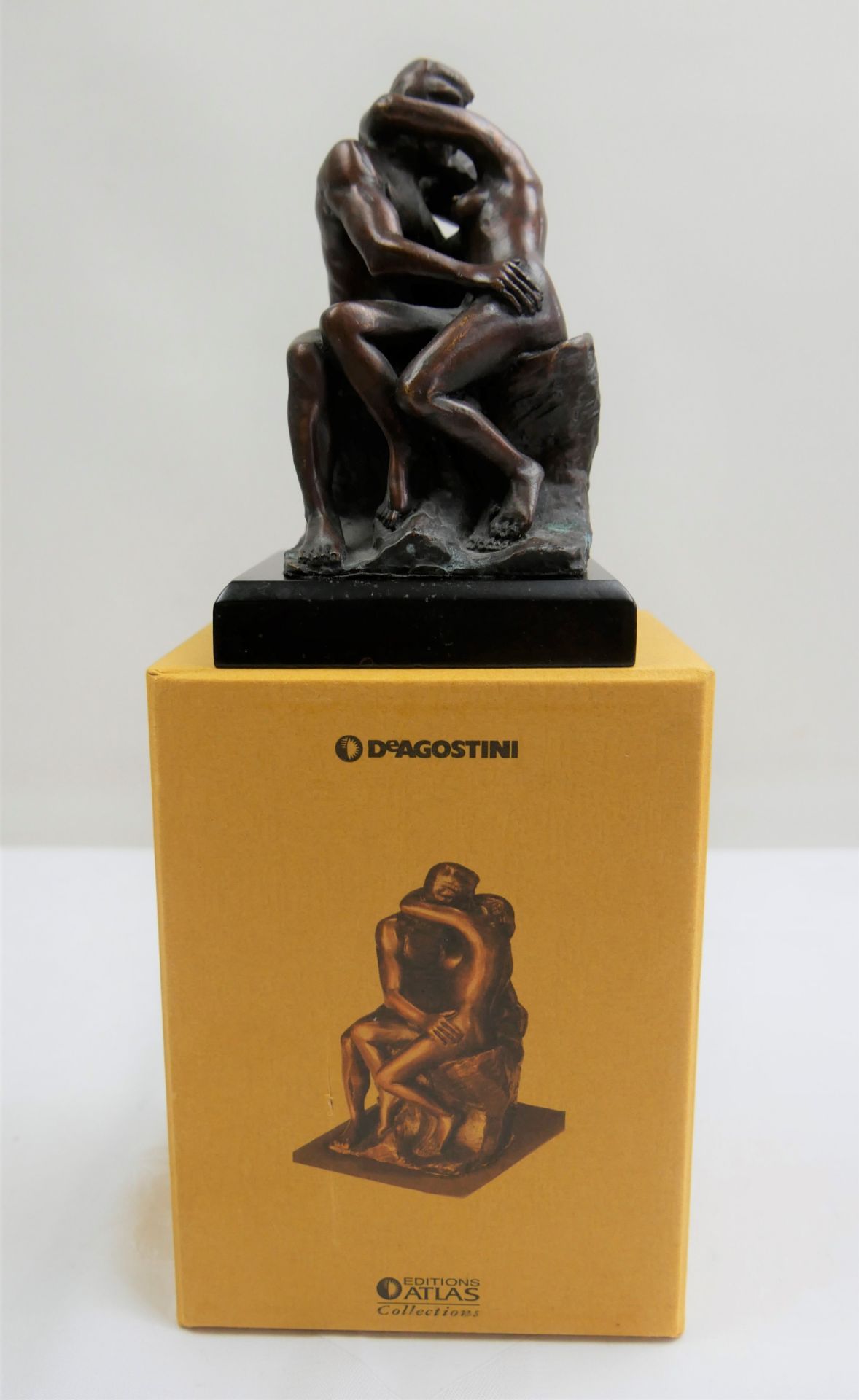 De Agostini Bronze Figur "Der Kuss" nach einem Werk von Rodin. In Original Verpackung.