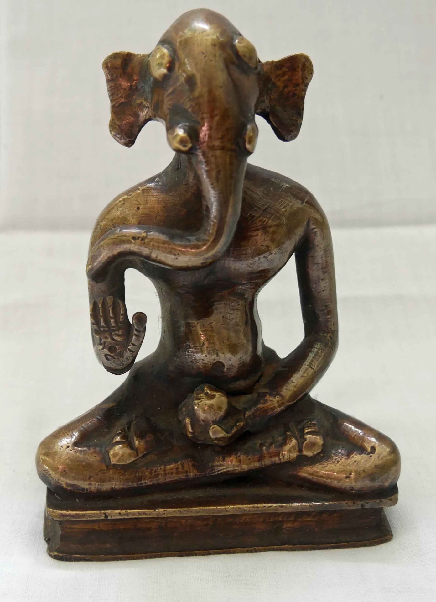 Aus Auflösung, Statue " indische Gottheit Ganesha", wohl 19. Jahrhundert, ca. 13 cm hoch, ca, 10