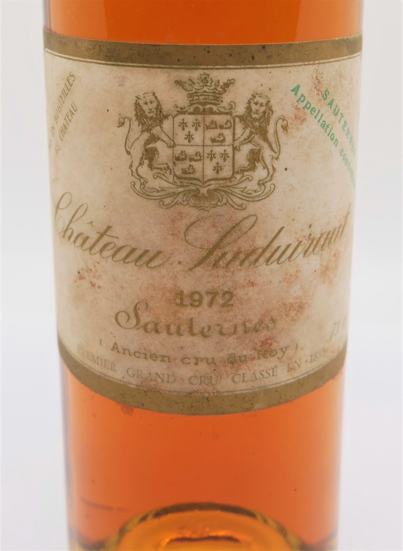 Chateau Suduiraut 1972, Sauleines Ancien cru du Roy, 0,75 l Dessertwein - Bild 2 aus 2
