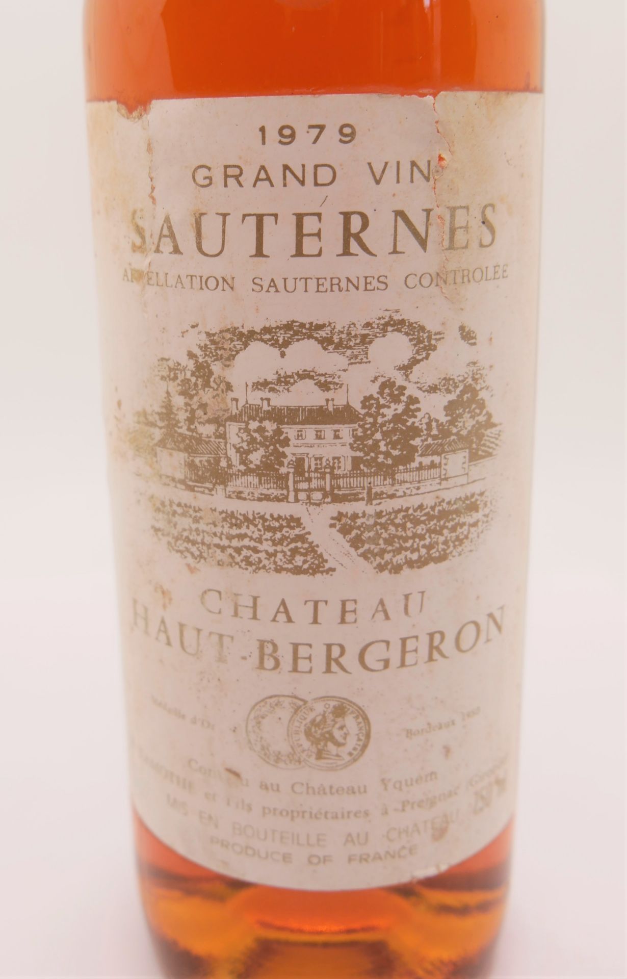 Grand Vin Sauternes Chateau Haut-Bergeron 1979, 0,75 l Dessertwein - Bild 2 aus 2