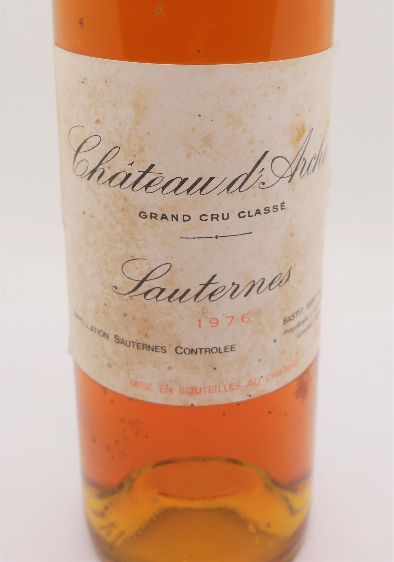 Château d´Arche, Grand Cru Classé, Sauternes, 1976, 73 cl Dessertwein - Bild 2 aus 2