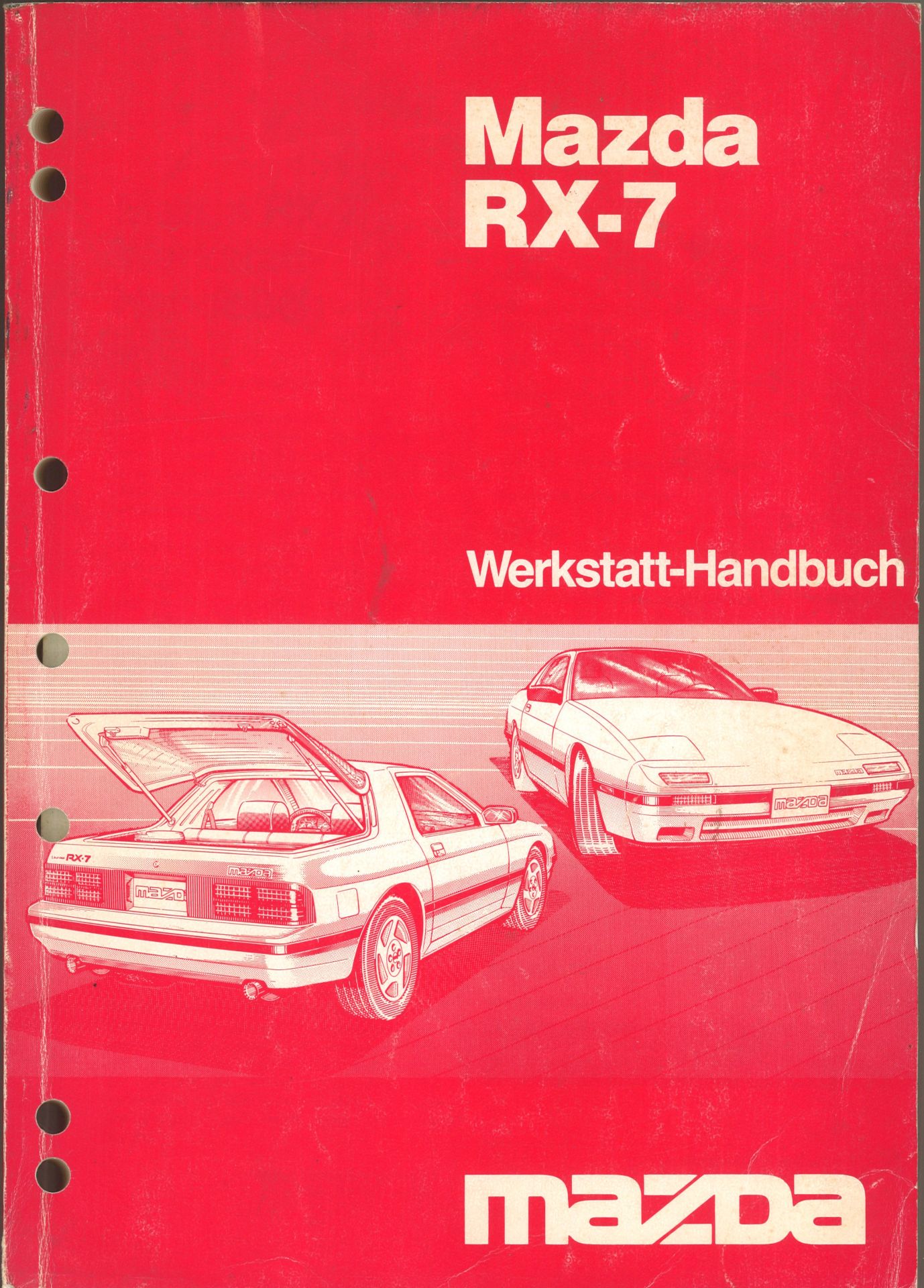 Aus Oldtimer Sammlung! Werkstatt - Handbuch "Mazda RX - 7" Gedruckt in Japan, Januar 1986. Mazda