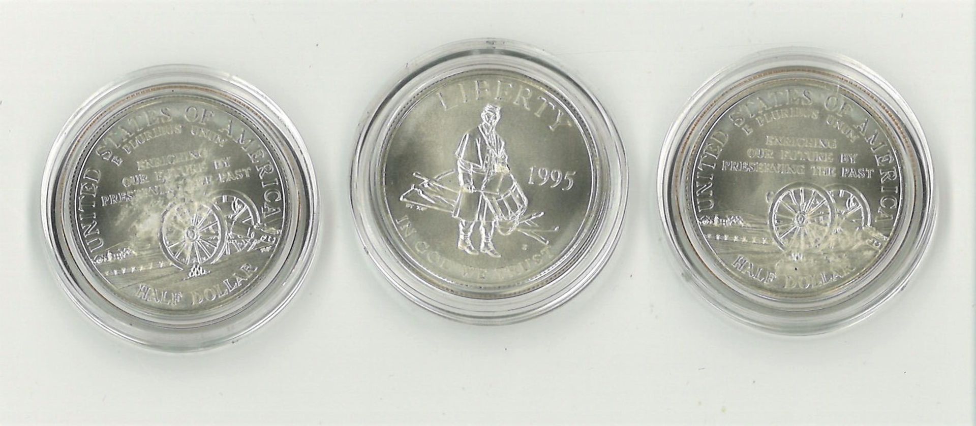 3x Half Dollar USA 1995, unzirkuliert - Bild 2 aus 2