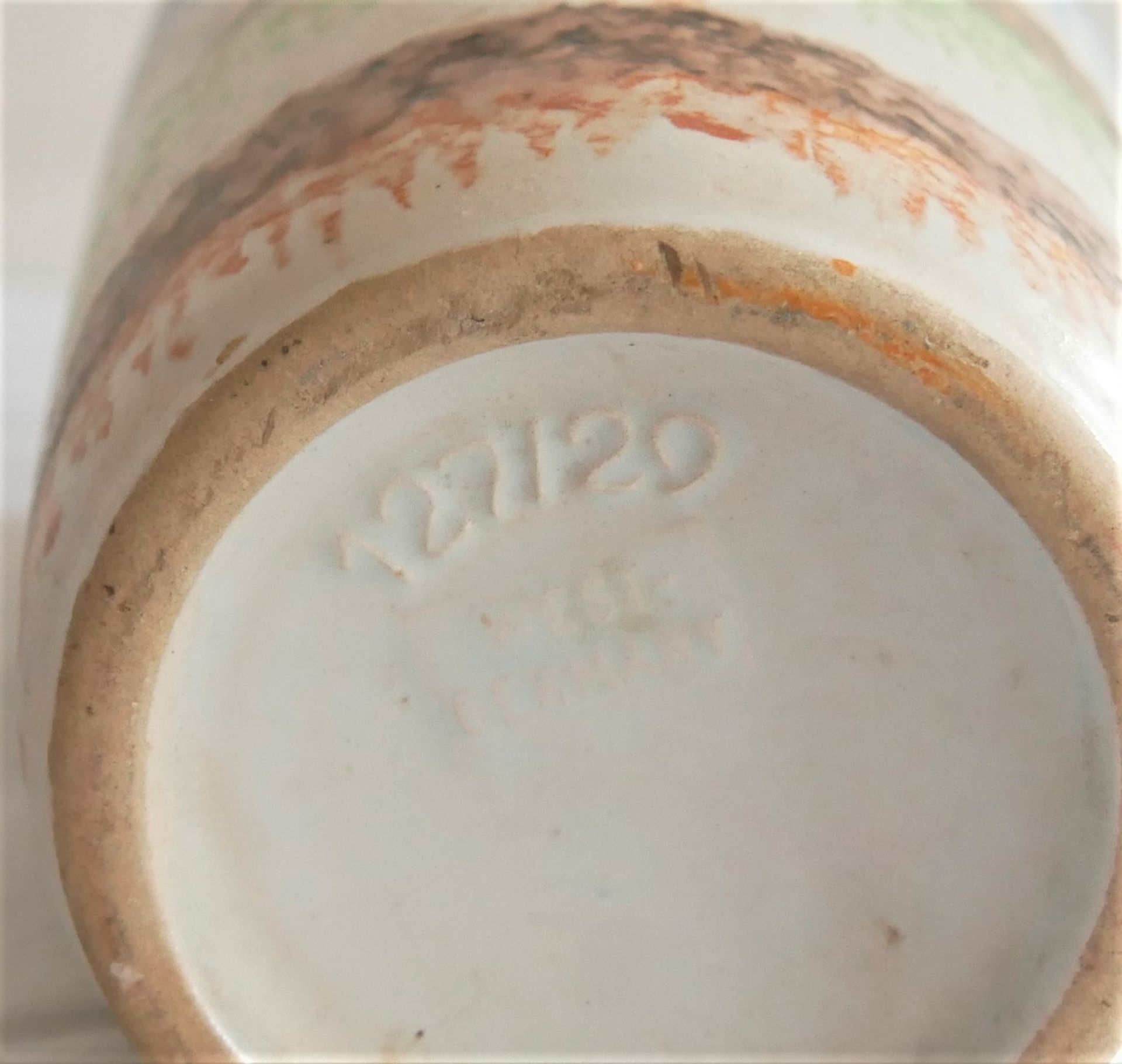 Keramikvase, 70er Jahre, Laufglasur, Modell Nr. 127-29. Guter Zustand. Höhe ca. 29 cm - Bild 2 aus 2