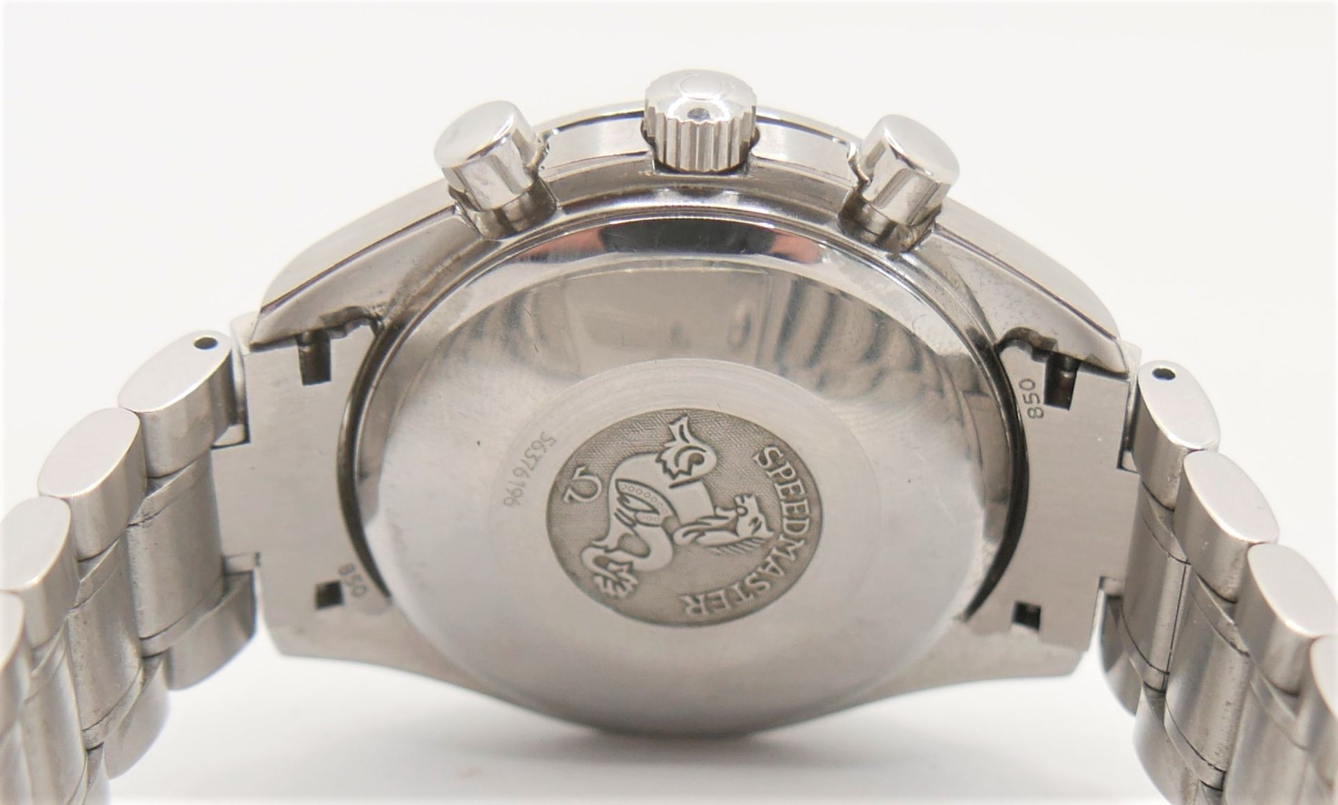 Omega Herrenarmbanduhr Speedmaster Automatic Chronometer. Gehäuse Nr. 1562/850. Guter Zustand. - Image 3 of 4