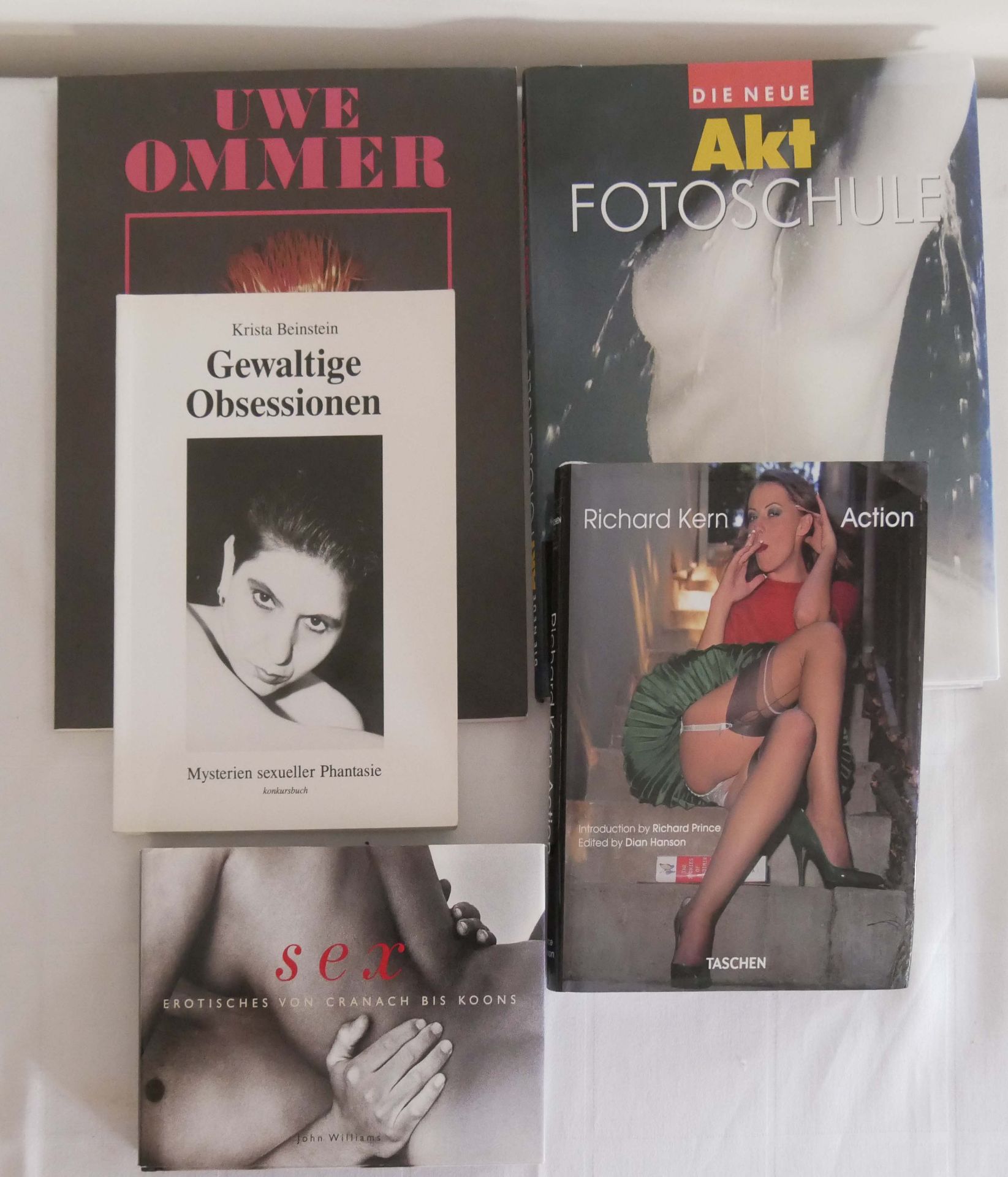 Konvolut Bücher "Aktfotografie" insgesamt 5 Stück. Dabei Gewaltige Obsessionen, Akt Fotoschule, Sex,