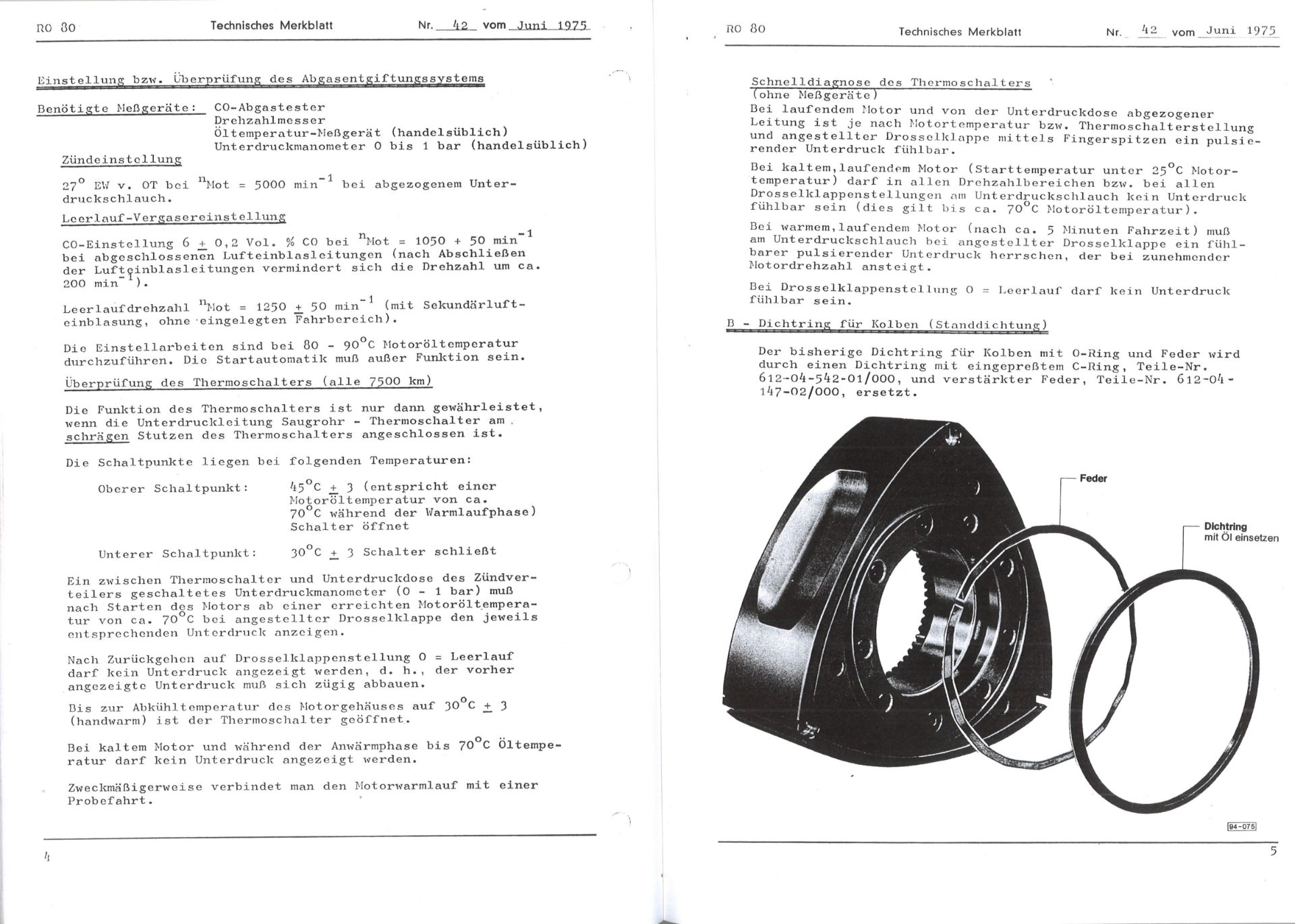 Aus Oldtimer Sammlung! AUDI NSU. Technische Mitteilung zur Reparaturanleitung "RO 80" Nachdruck. - Bild 3 aus 3