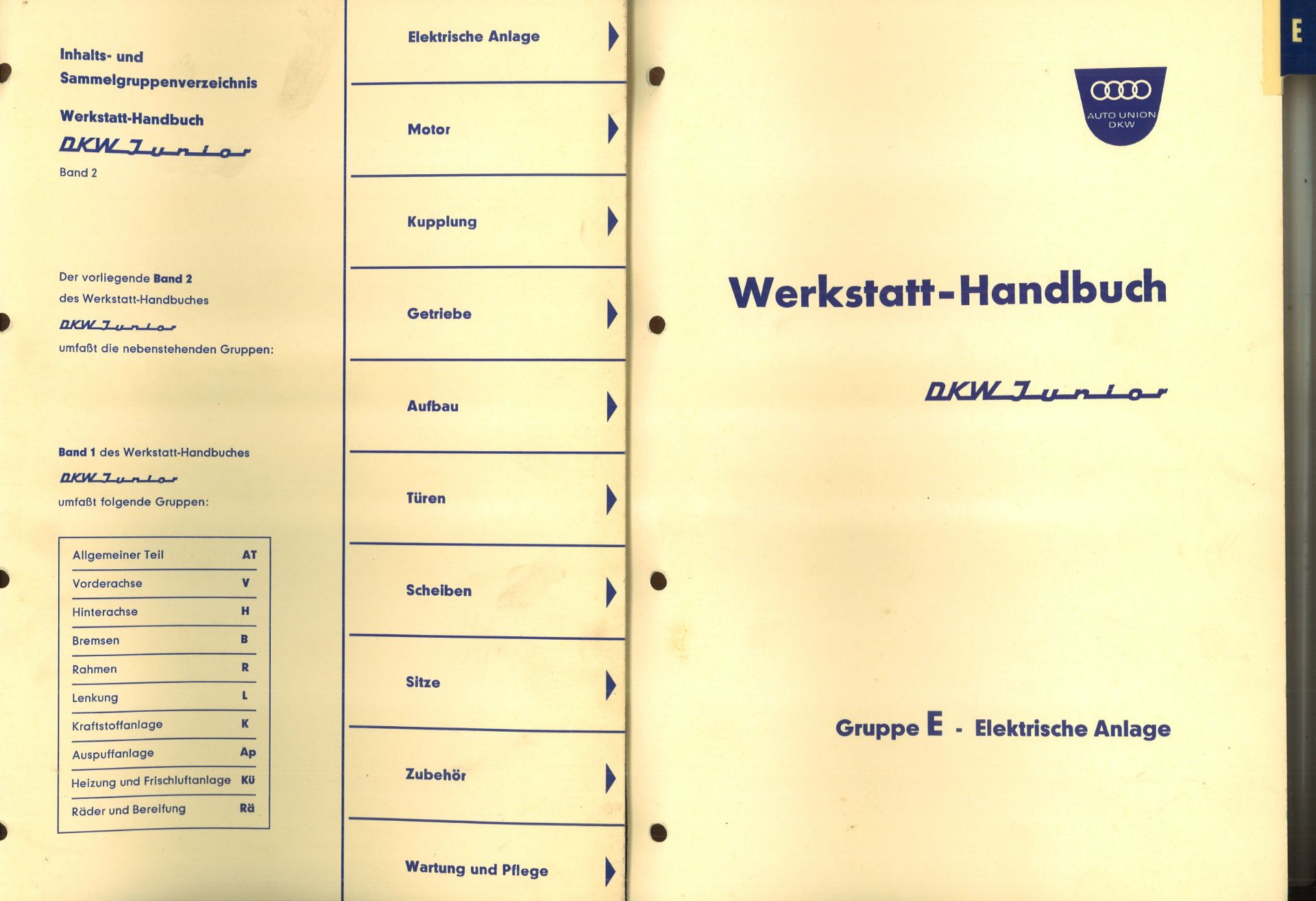 Aus Oldtimer Sammlung! Auto Union DKW Werkstatt - Handbuch DKW Junior Band 2. Umfasst die Gruppen: - Bild 2 aus 4