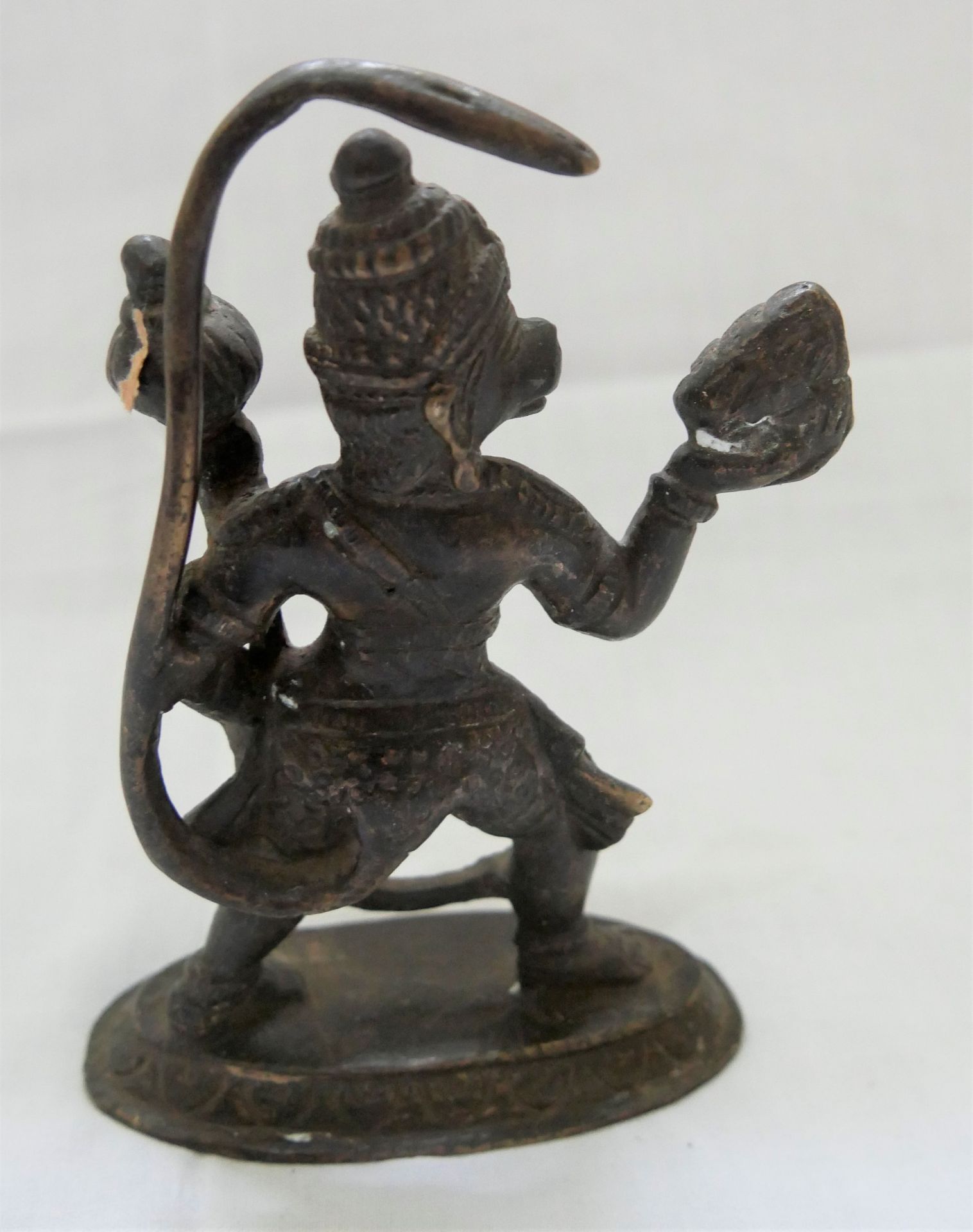 Aus Auflösung, Statue "indische Gottheit Hanuman?", wohl 19. Jahrhundert, ca. 14 cm hoch, ca, 9,5 cm - Bild 2 aus 2