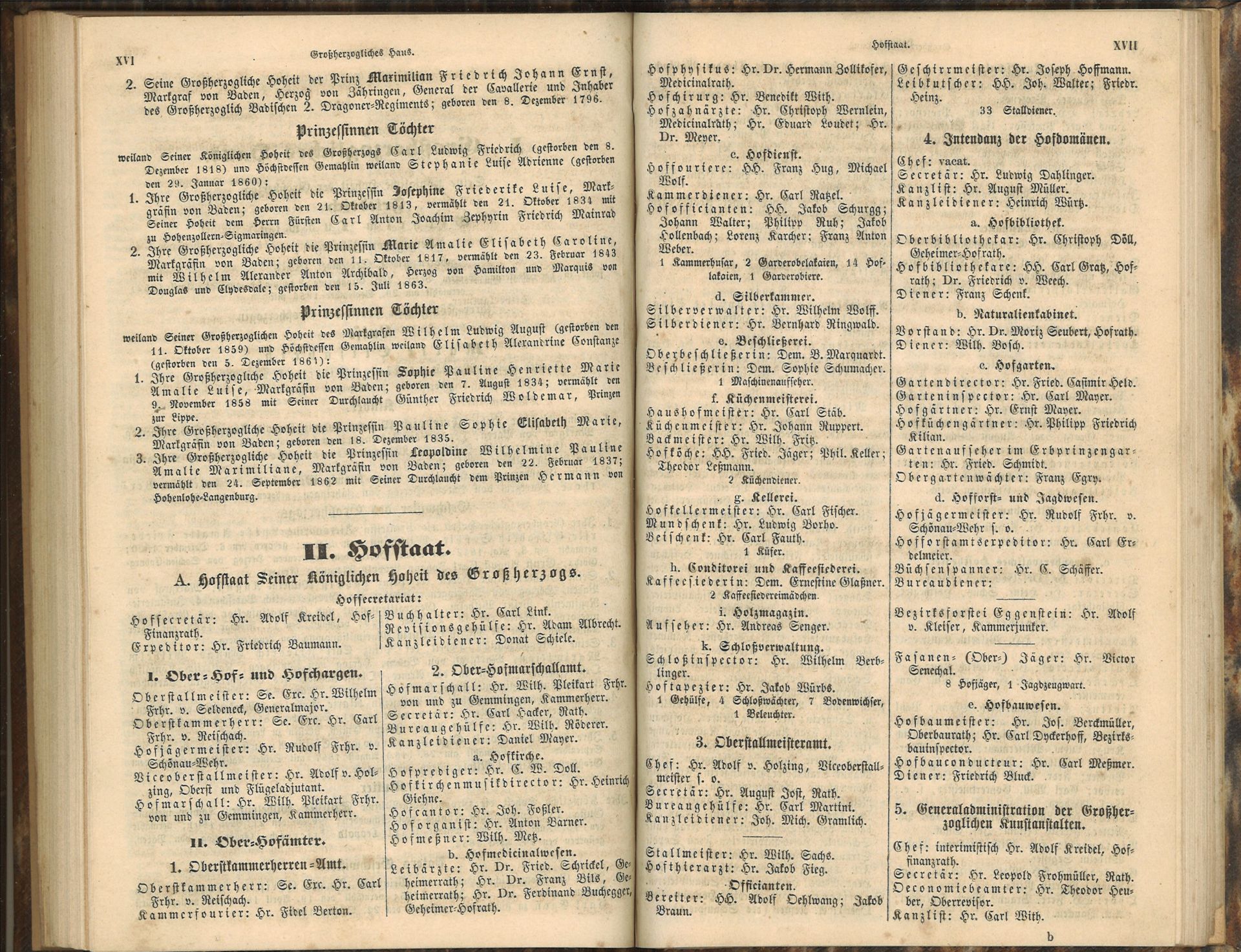 Adresskalender der Residenzstadt Carlsruhe 1865, Polizei-Inspektor Carl Reichard und Plizei- - Bild 3 aus 3