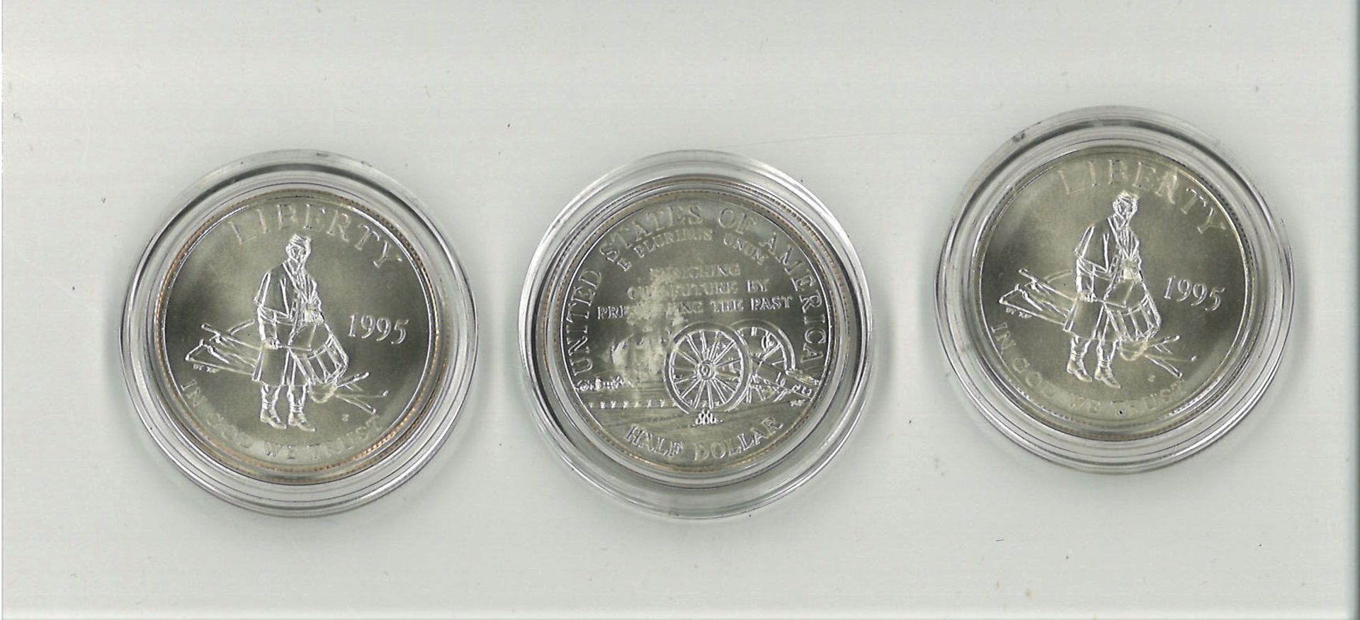 3x Half Dollar USA 1995, unzirkuliert