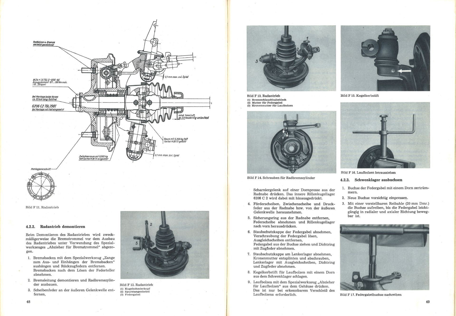 Aus Oldtimer Sammlung! Reperaturhandbuch für Personenkraftwagen "Trabant 601" Mit 224 Bildern, 17. - Bild 3 aus 3
