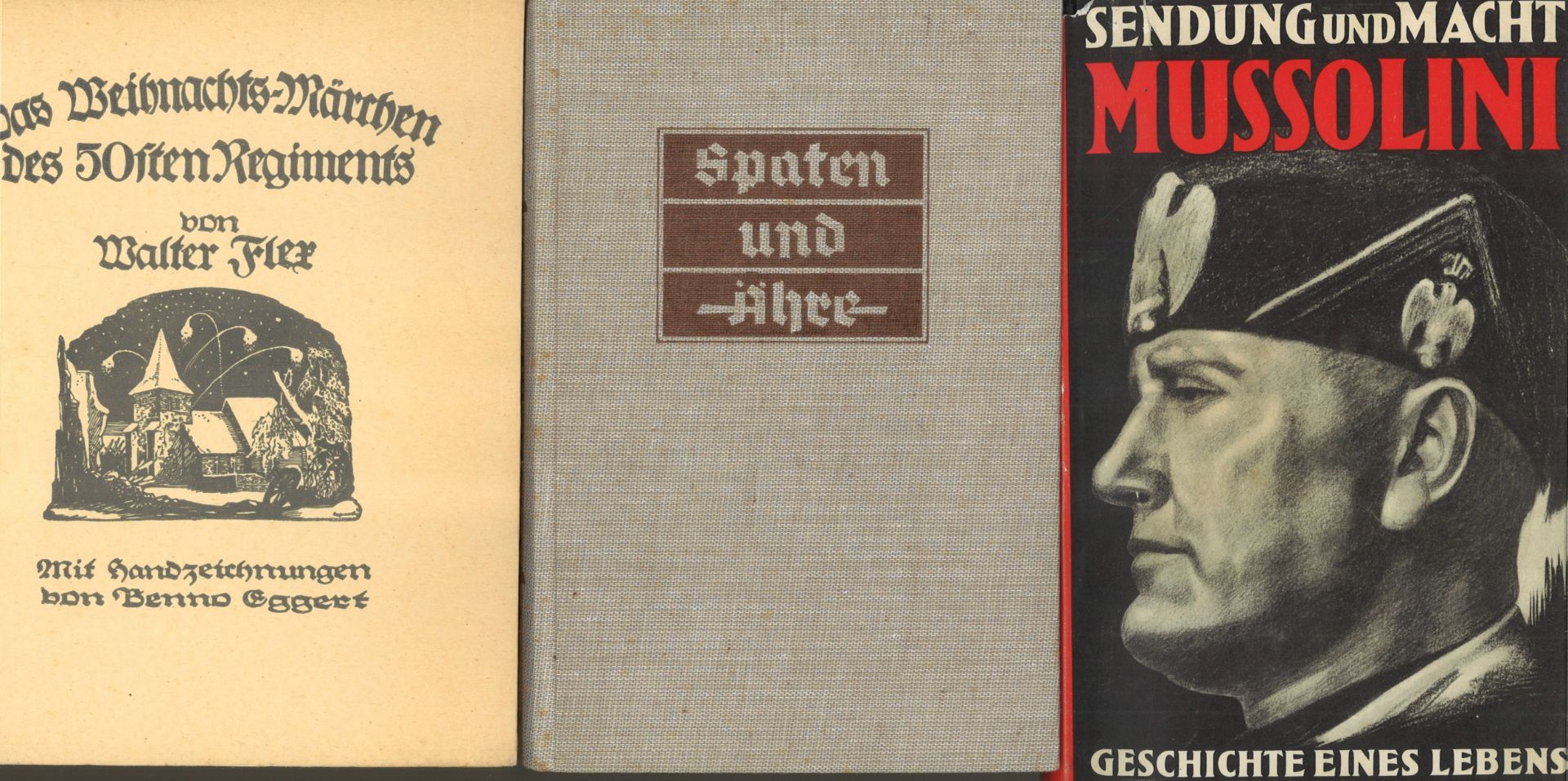 3 Bücher: Spaten und Ähre. Handbuch der Deutschen Jugend im Reichsarbeitsdienst 287 Seiten, viele