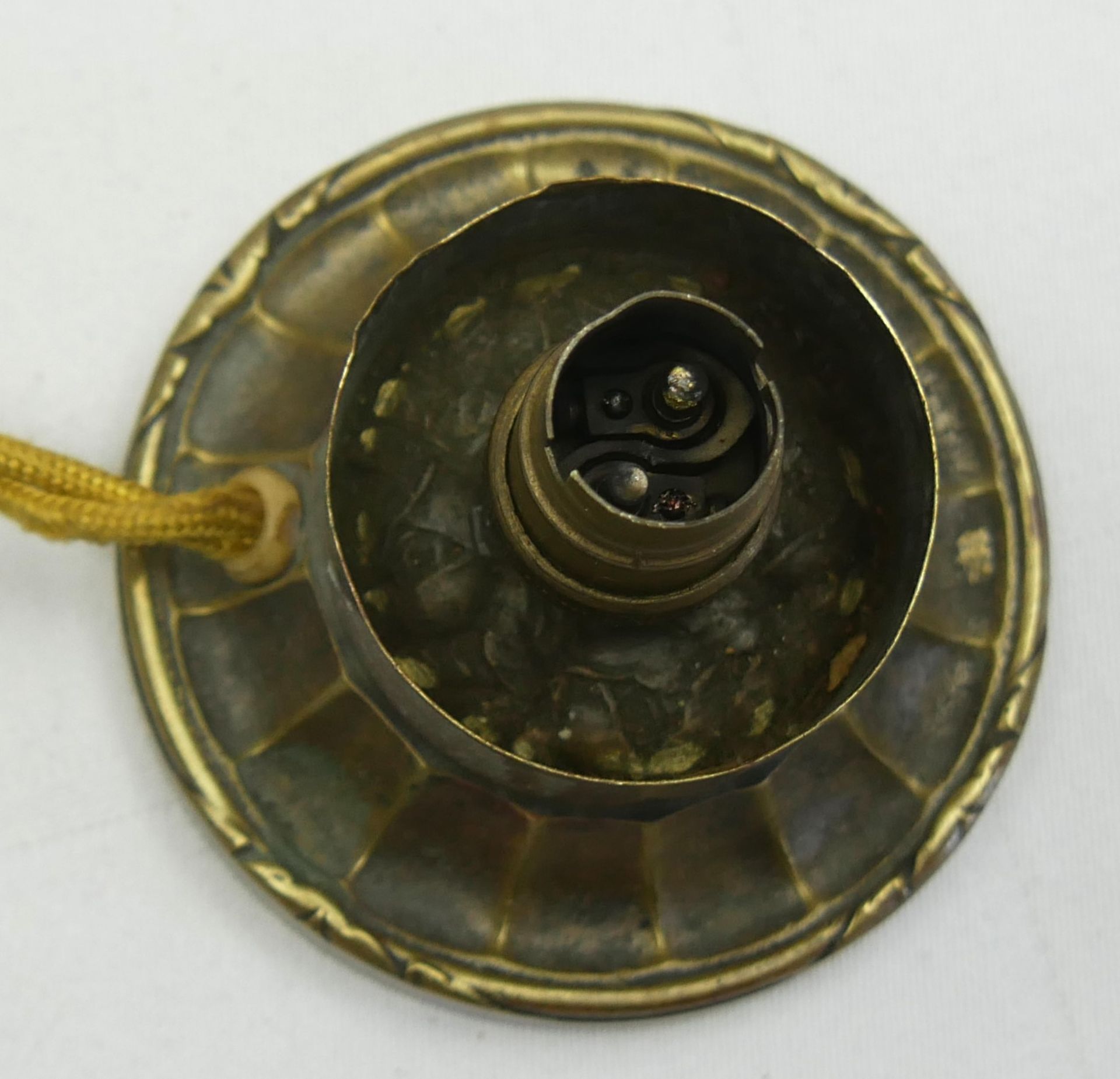 Art DecoTischlampe, Metallgestell mit Glaskugel Höhe ca. 15,5 cm - Bild 3 aus 3